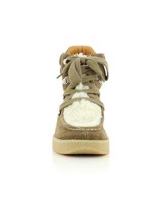 Alpica suede and shearling lace-up ankle boots ISABEL MARANT