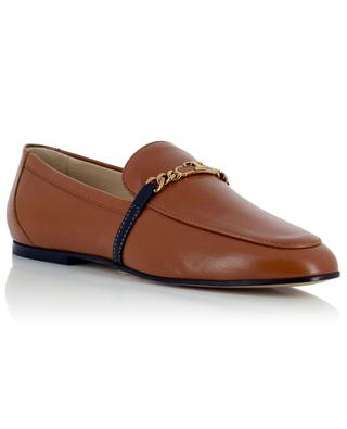 Chain adorned leather loafers TOD'S