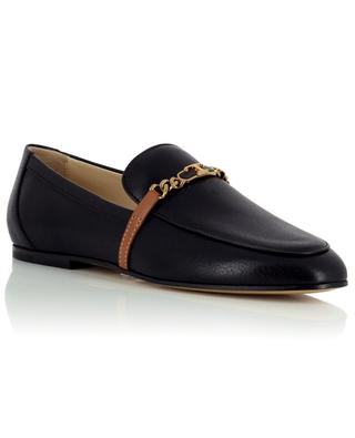 Chain adorned leather loafers TOD'S