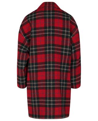 Kurzer doppelreihiger Oversize-Mantel aus Wolle Tartan RED VALENTINO