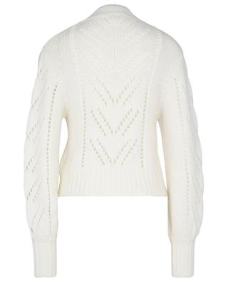 Openwork knit mohair blend jumper with puff sleeves RED VALENTINO