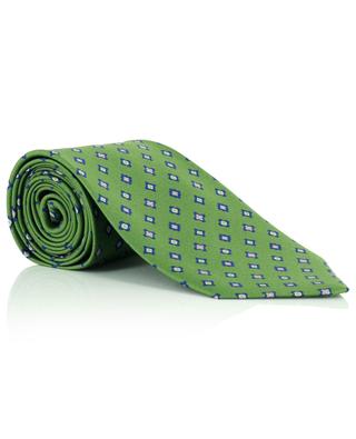 Cravate en sergé de soie imprimée losanges fins LUIGI BORRELLI