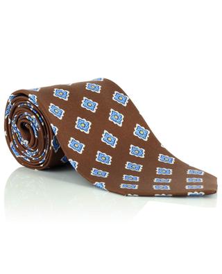 Cravate en sergé de soie imprimée grands losanges LUIGI BORRELLI