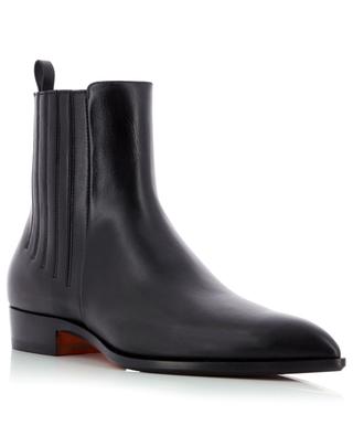Shiny smooth leather Chelsea ankle boots SANTONI