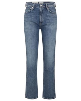 Daphne Stovepipe Shadow Bloom straight leg high-rise jeans CITIZENS OF HUMANITY