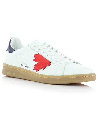 Boxer leather low-top lace-up sneakers DSQUARED2