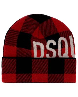 DSQU2 checked wool beanie DSQUARED2