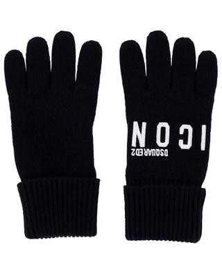 ICON embroidered wool gloves DSQUARED2