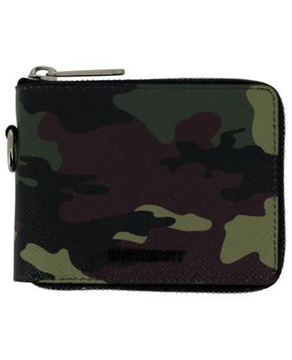 Daniels Lanyard camouflage printed leather zip-around wallet BURBERRY