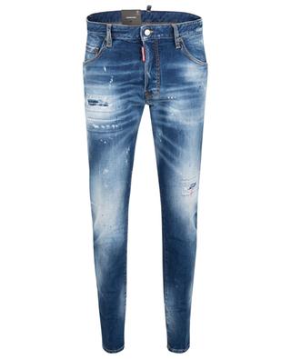 Used-Look-Slim-Fit-Jeans mit Flecken Skater Jean DSQUARED2