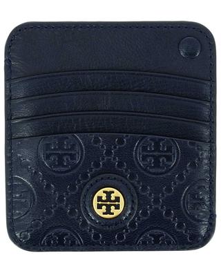 T Monogram embossed large leather card case TORY BURCH