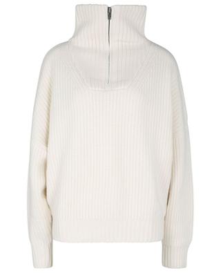 Tierra loose rib-knit cashmere jumper with stand-up collar LOULOU STUDIO
