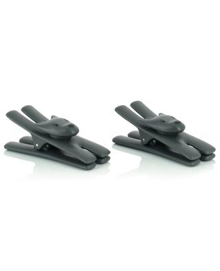 Giampo set of two black magnetic note clips ALESSI