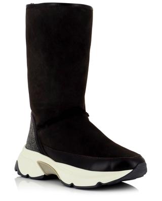 Sneaker sole suede and shearling ankle boots FABIANA FILIPPI