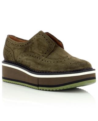 Becka leather lace-up khaki derby shoes CLERGERIE
