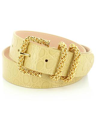 Katina Flax croc embossed leather belt BY FAR