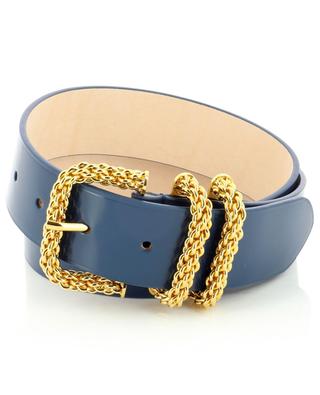 Katina Cobalto patent leather belt BY FAR