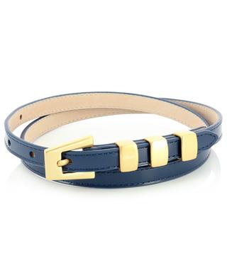 Vic Cobalto thin patent leather belt BY FAR