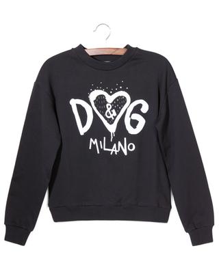 Mädchen-Rundhalssweatshirt mit Kristallen DG Next DOLCE & GABBANA