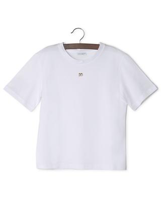 T-shirt en coton avec initiales bijou pour fille DOLCE & GABBANA