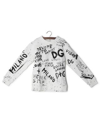 Cotton sweatshirt with inscriptions for girls DOLCE & GABBANA