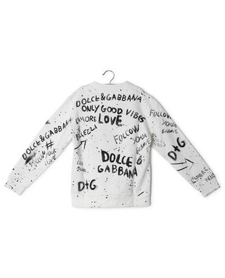 Cotton sweatshirt with inscriptions for girls DOLCE & GABBANA