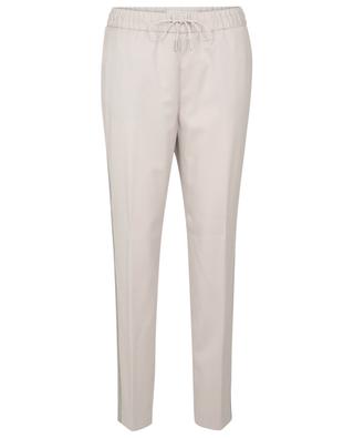 Gubbio cropped wool jogging fit trousers with side stripes FABIANA FILIPPI