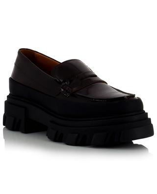 Lug sole patent leather loafers GANNI