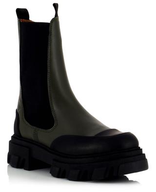 Leather chelsea ankle boots with recycled rubber GANNI