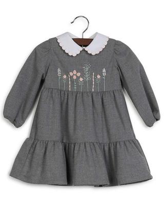 Flower embroidered baby dress IL GUFO