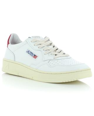 Medalist white and red low-top leather sneakers AUTRY