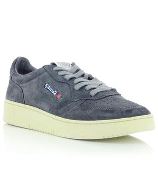 Medalist low-top lace-up sneakers in grey suede AUTRY