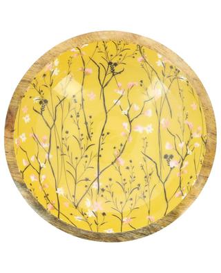 Bedruckte Mangoholzschüssel Yellow Flower BY ROOM