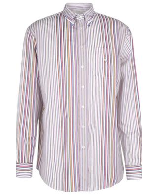 Comfort Fit multicolour stripe adorned cotton shirt ETRO