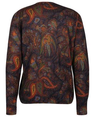 Exotic print adorned loose wool crewneck jumper ETRO