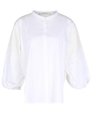 Lace Lines Thin cotton top with puffed sleeves DOROTHEE SCHUMACHER