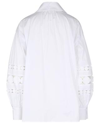 Polka dot braid adorned cotton blouse MAISON COMMON