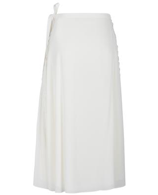 Flared midi skirt in silk and lace CHLOE