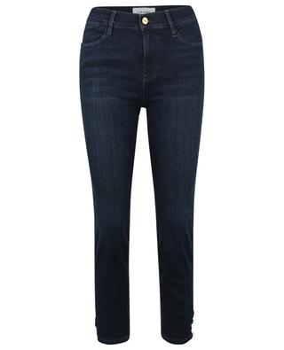 Le High Straight dark washed high-rise jeans FRAME
