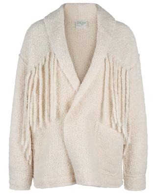 Fringed bouclé wool and alpaca jacket FORTE FORTE