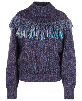 Fringed jumper with stand-up collar FORTE FORTE