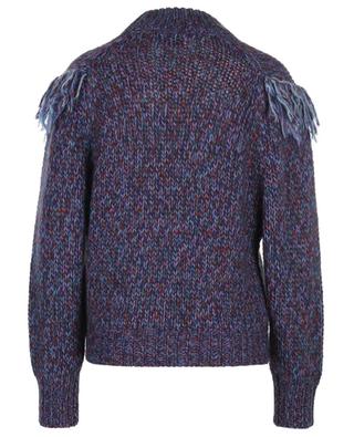 Fringed jumper with stand-up collar FORTE FORTE
