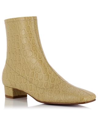 Este 30 croco-look leather ankle boots BY FAR