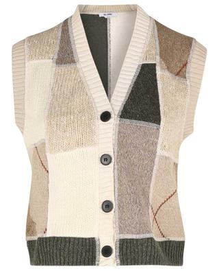 Gilet en maille patchwork 50s Upcycled RE/DONE