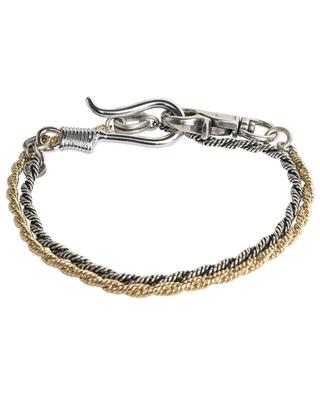 Keychain with gold and silver coloured links ANDREA D'AMICO