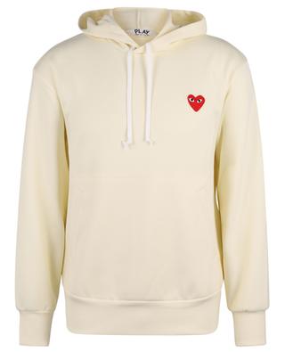 Red Heart embroidered hooded sweatshirt COMME DES GARCONS PLAY