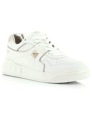 One Stud white and gold nappa leather sneakers VALENTINO
