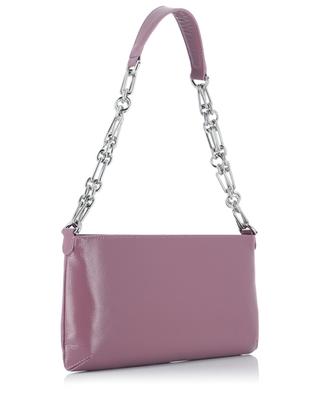 Holly Lavender grained leather baguette bag BY FAR