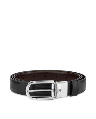 Reversible belt in black and brown smooth leather MONTBLANC
