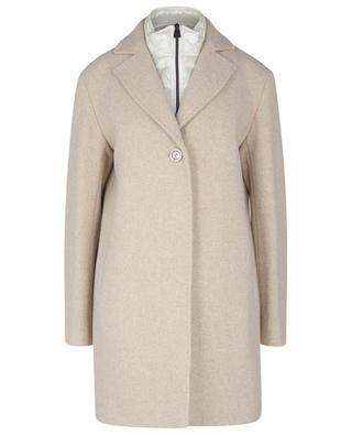 Short cashmere and Lurex coat with padded parts CINZIA ROCCA